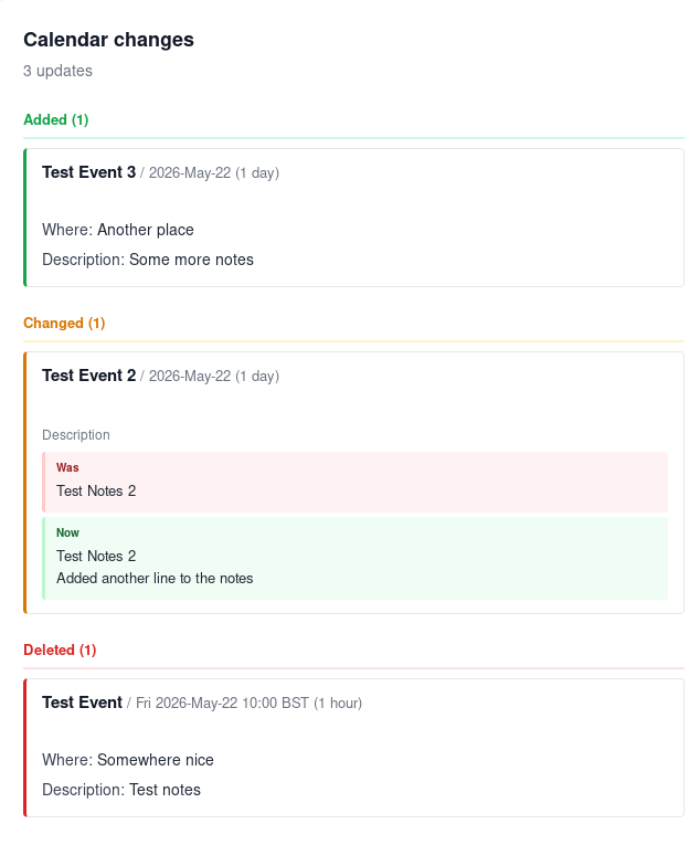Cal2Email Example Output